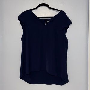 Stitch Fix 41 Hawthorne Blouse dark blue.